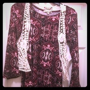 Girls 2 piece dress set